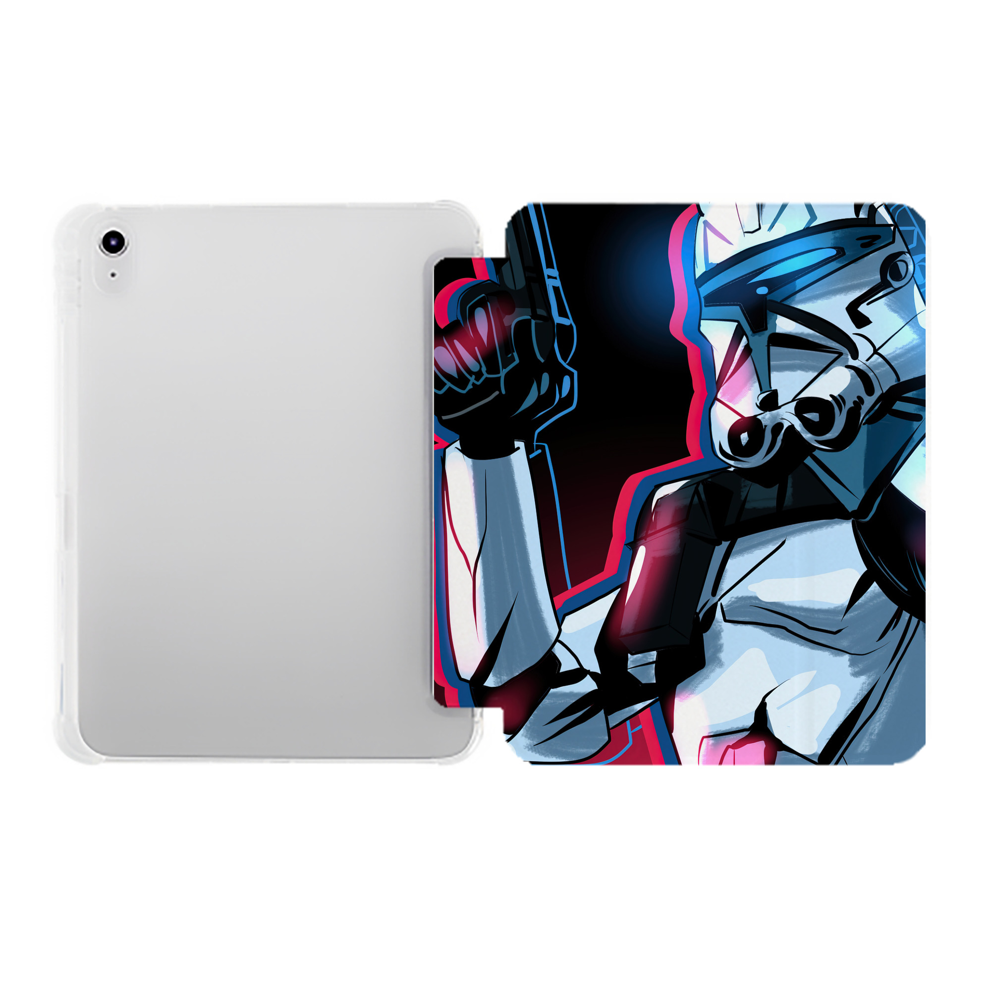 （画像用） スター・ウォーズ Star Wars IPad ケース ペン収納付き 三つ折りスタンド PUレザー×シリコン 対応機種9.5/10.5/10.9インチ